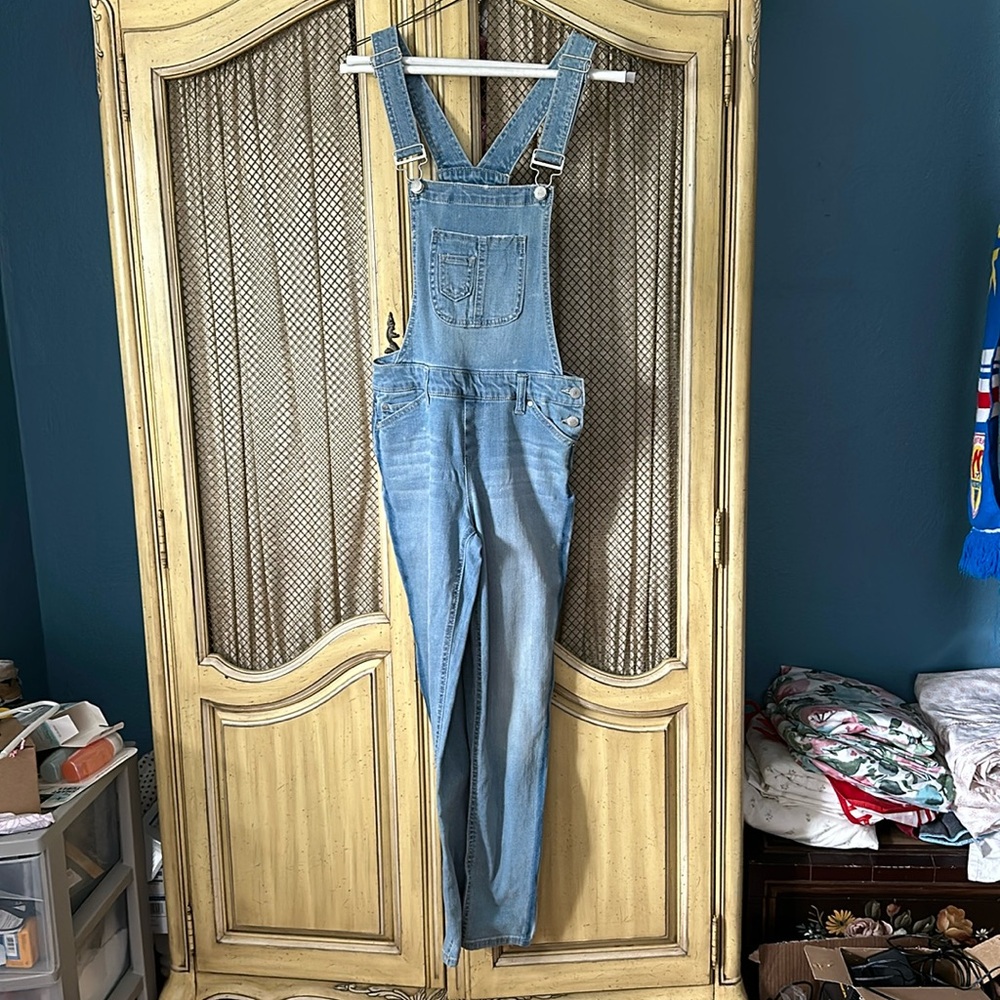 Blue overalls, brand new size small